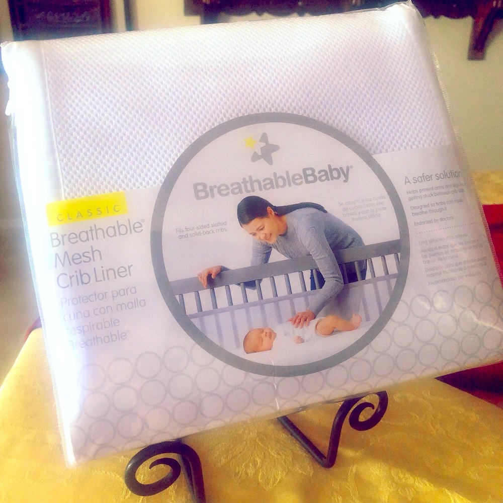 New BreathableBaby Classic Mesh Crib Liner - White